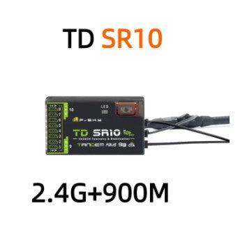 FrSky TD SR10 Receiver Configurable 10 Channel Ports, .4G 900M Dual-Band, Stabilization Receiver